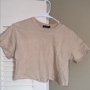 Nasty Gal Beige Crop Top
